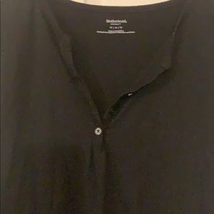 Black button down tee